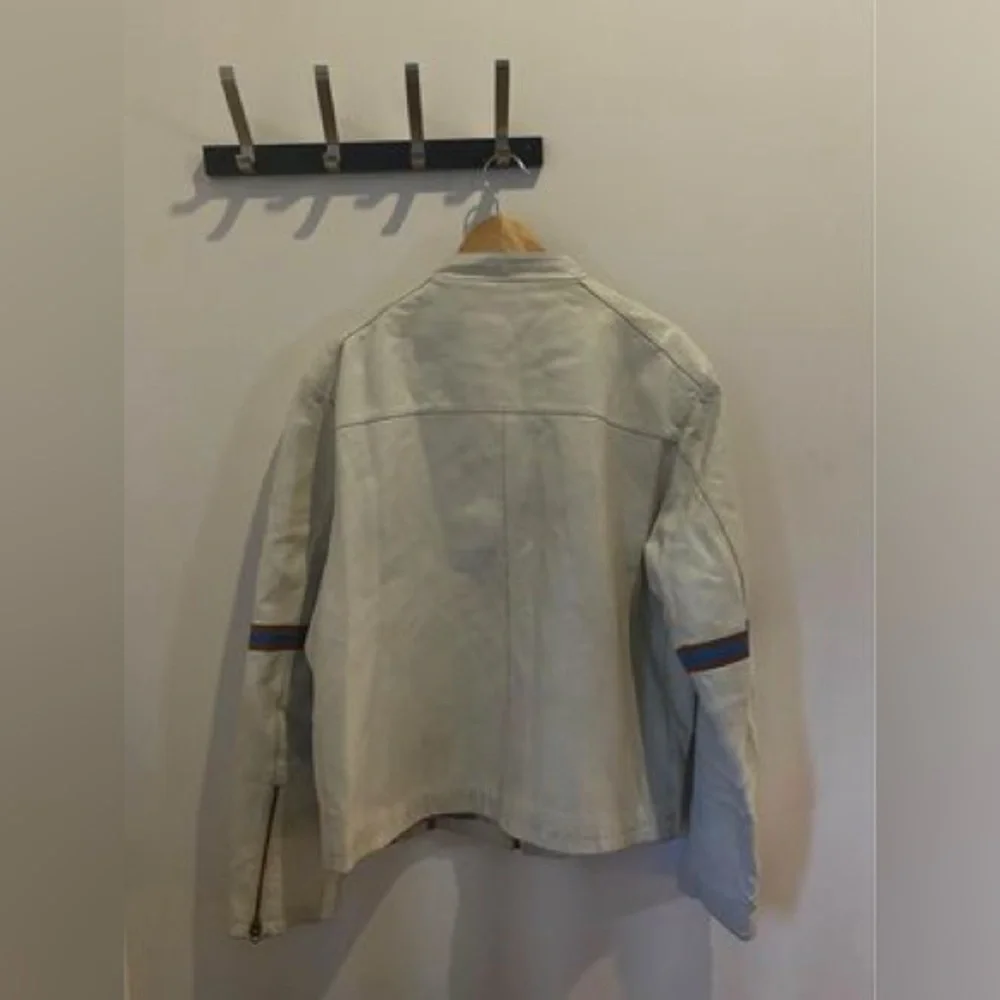 Angelo Litrico beige genuine leather jacket – motorcycle/racing style – XL - Picture 3 of 6